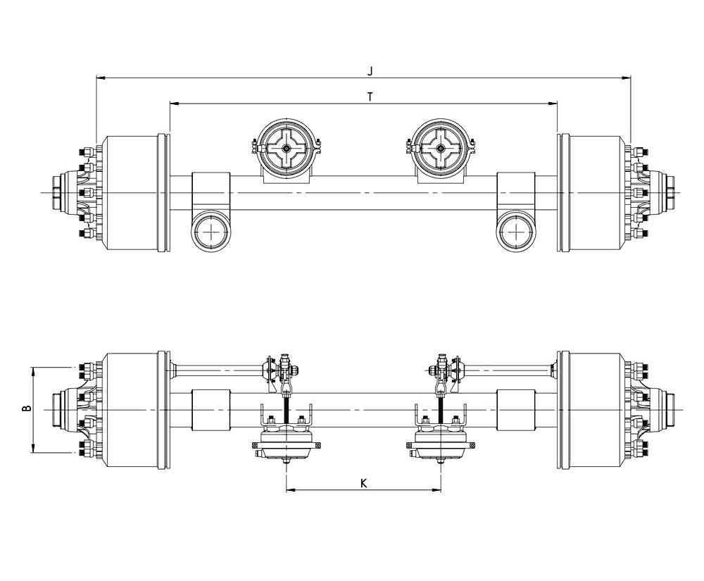 Heavy Construction Machinery Axle Technical Drawing TAS